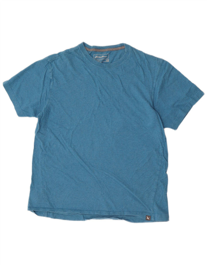Eddie Bauer T-Shirt Homme Bleu Moyen Coton