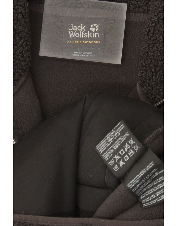 Jack Wolfskin Manteau polaire surdimensionné pour femme UK 6 XS Gris Polyester