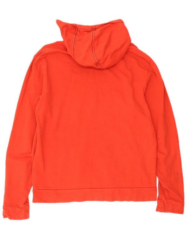 Emporio Armani Pull à capuche graphique pour homme XL Orange Coton