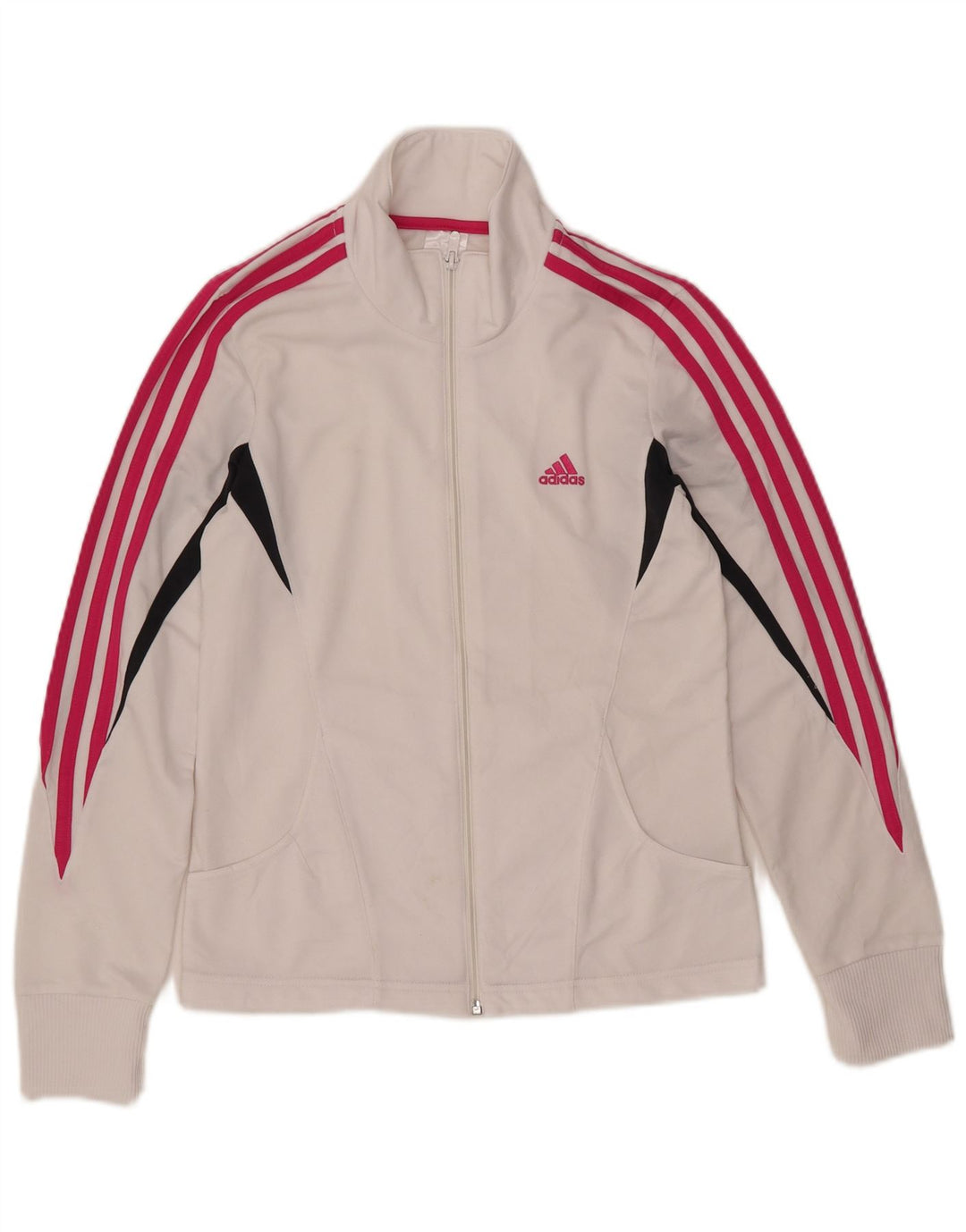 ADIDAS Veste de survêtement pour femme UK 12 Medium White Colourblock