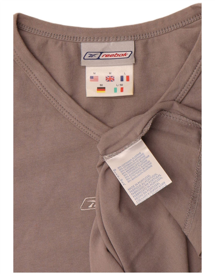 Reebok T-Shirt Homme Gris Moyen Coton