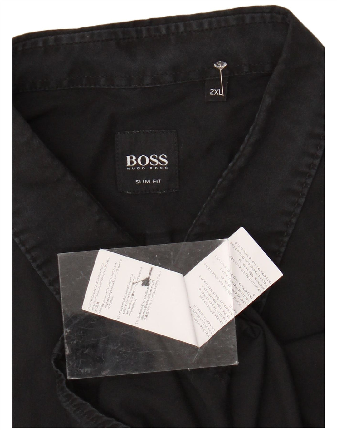 HUGO BOSS Chemise Slim Fit 2XL Noir Coton Homme