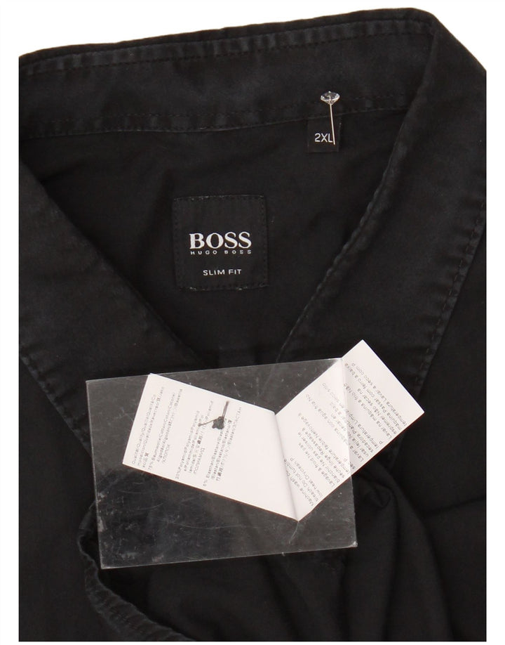 HUGO BOSS Chemise Slim Fit 2XL Noir Coton Homme