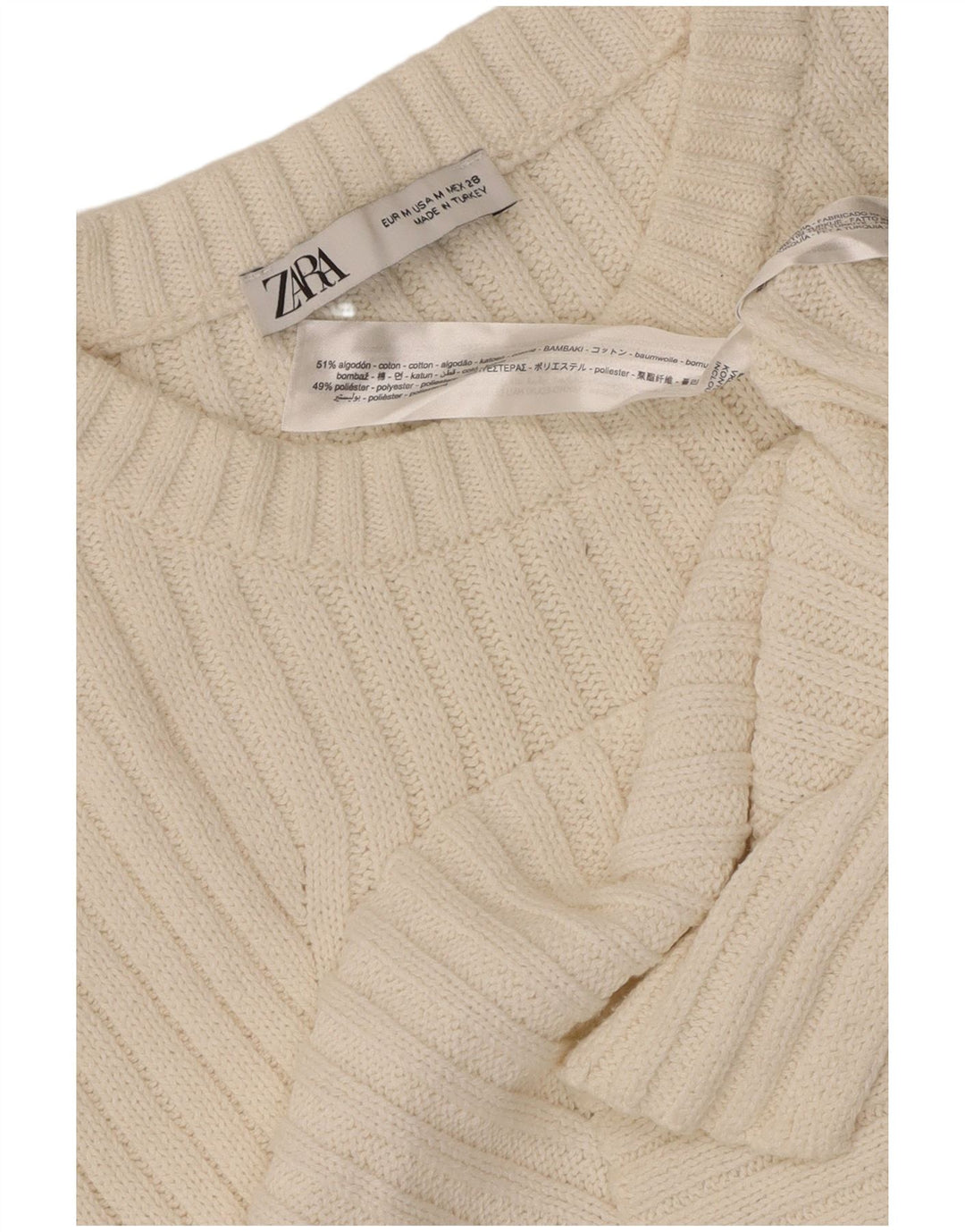 Zara Femme Débardeur UK 12 Moyen Blanc Coton