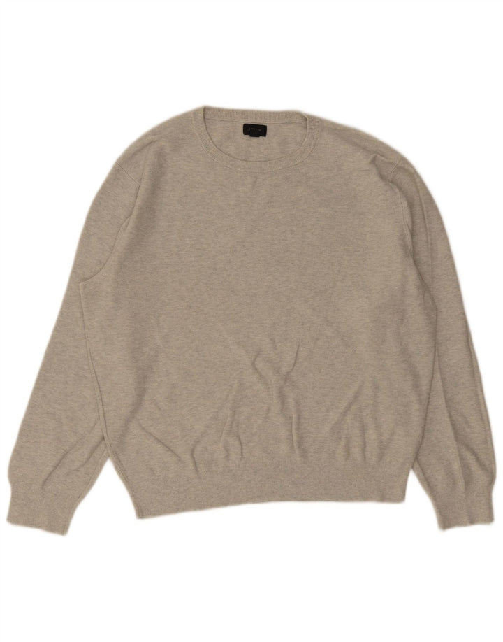 J. Crew Pull Col Rond Homme Gris Moyen Coton