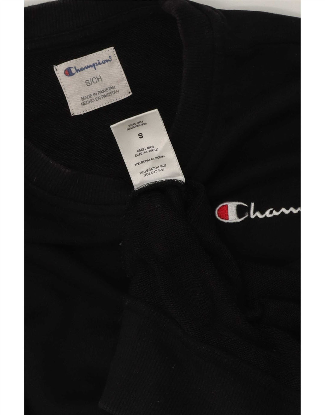 Champion Sweat-Shirt Homme Petit Noir Coton