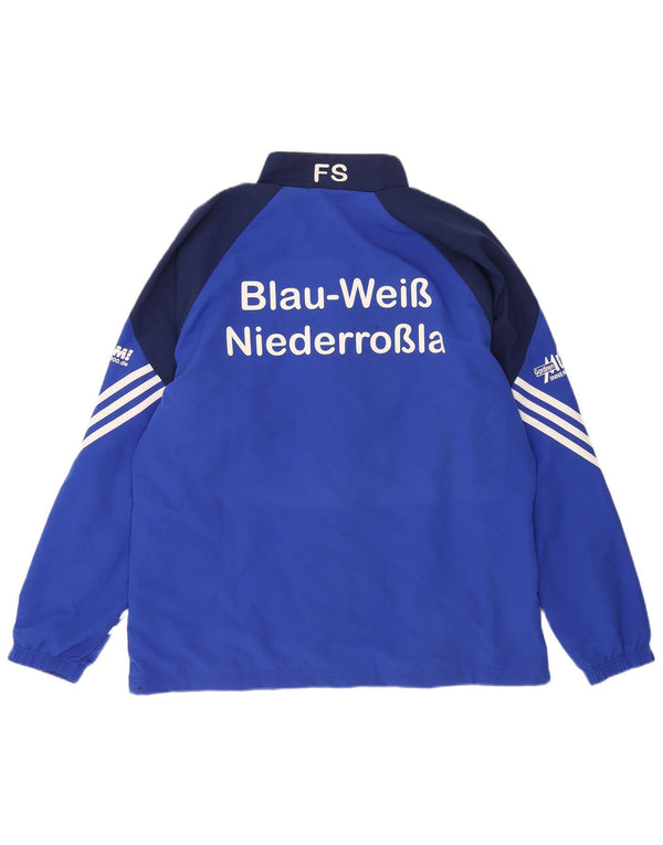 Adidas Veste de survêtement graphique pour homme XL Bleu Colorblock Polyester