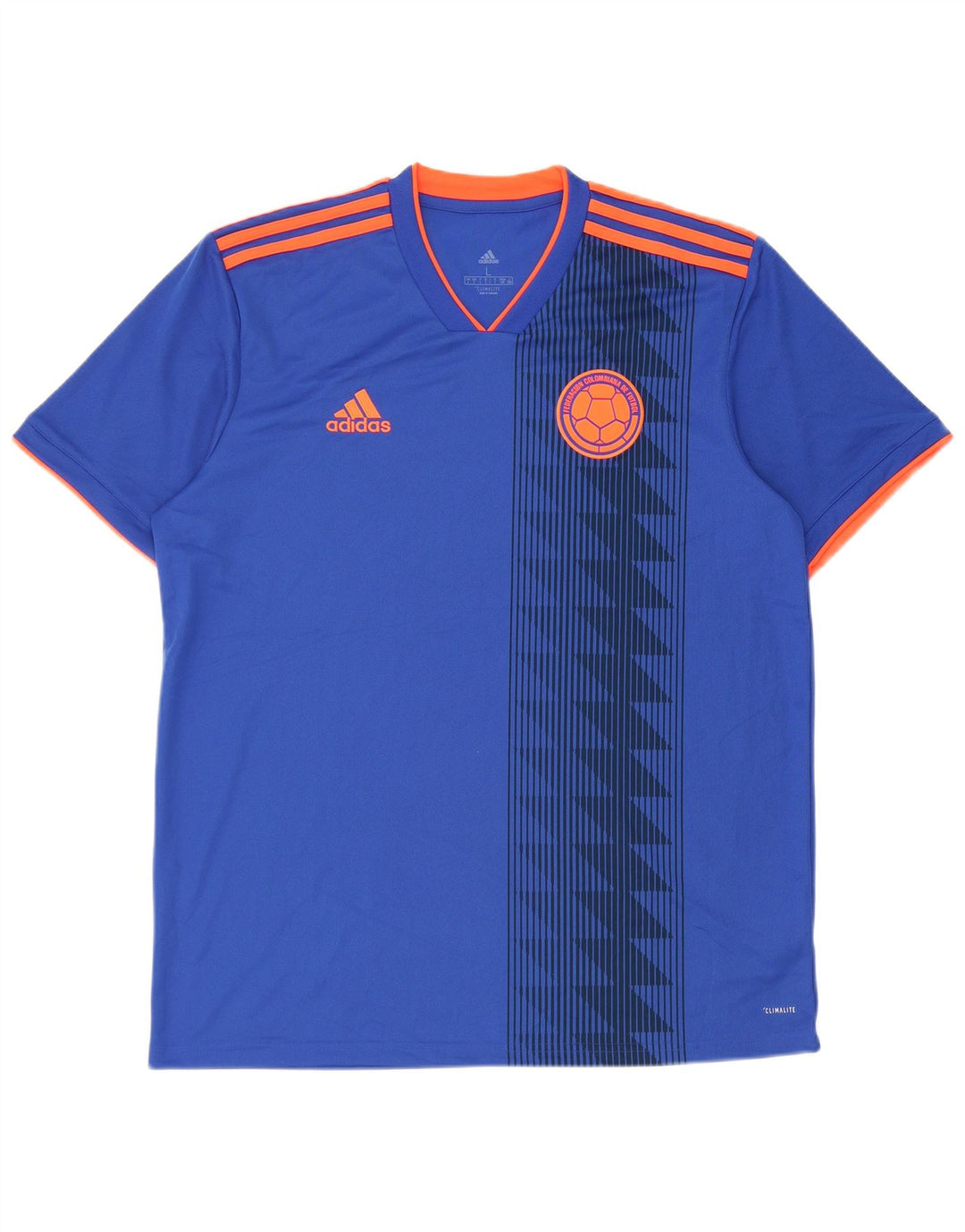 Adidas Hommes Climalite Graphic T-Shirt Top Grand Bleu Géométrique Polyester