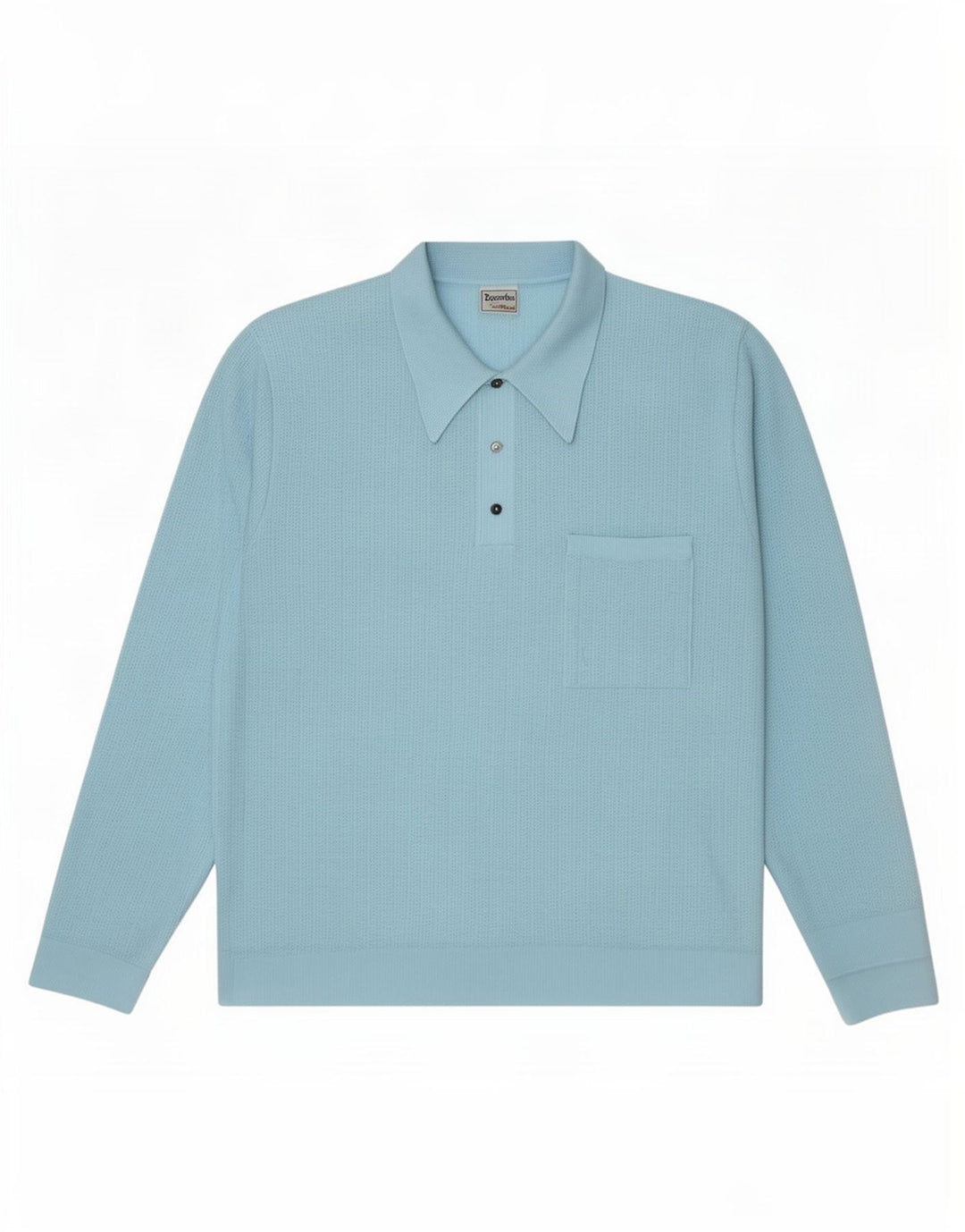 Trevira Pull Col Polo Homme Bleu Moyen