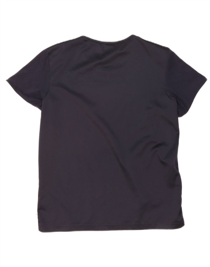 ADIDAS Womens Oversized T-Shirt Top UK 10 Small Navy Blue Cotton