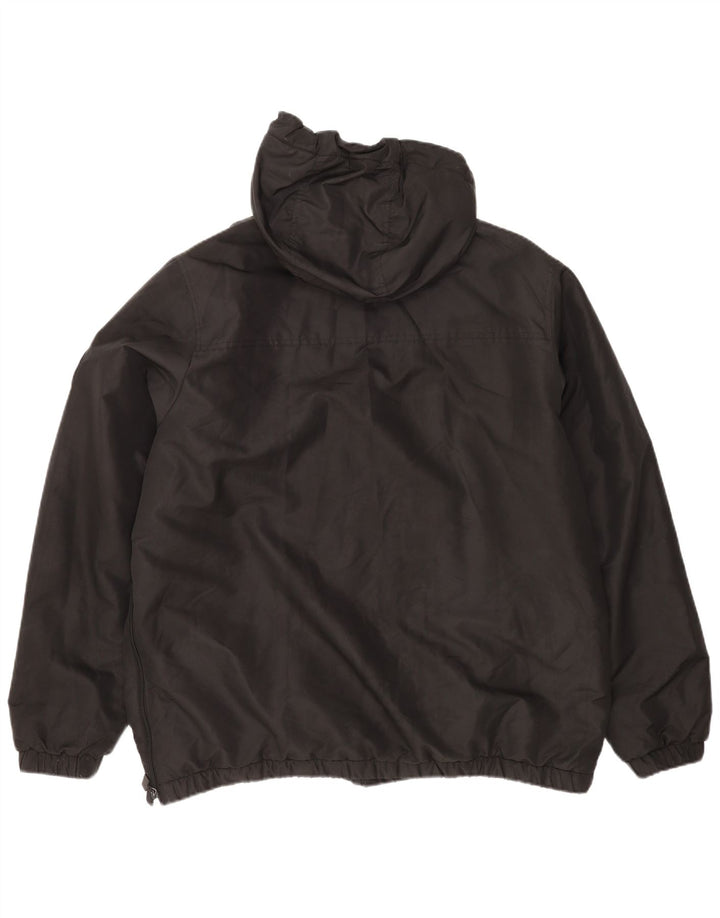Ellesse Veste Anorak à capuche graphique pour homme UK 44 2XL Noir Polyester