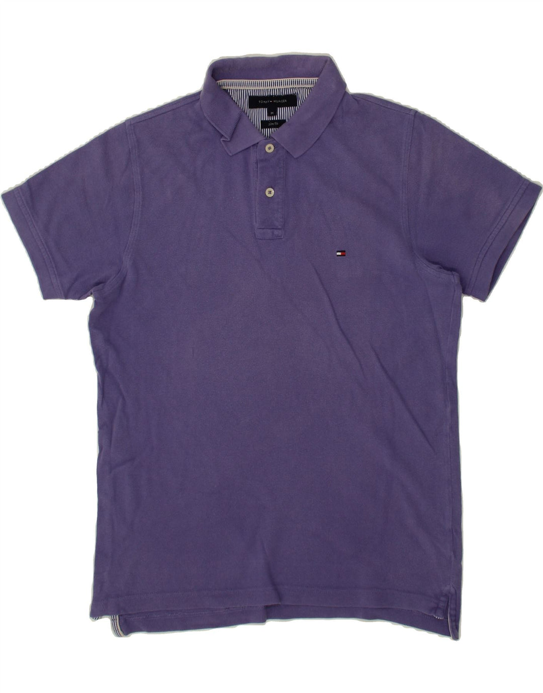 TOMMY HILFIGER Mens Slim Fit Polo Shirt Medium Blue Cotton Vintage Tommy Hilfiger and Second-Hand Tommy Hilfiger from Messina Hembry 