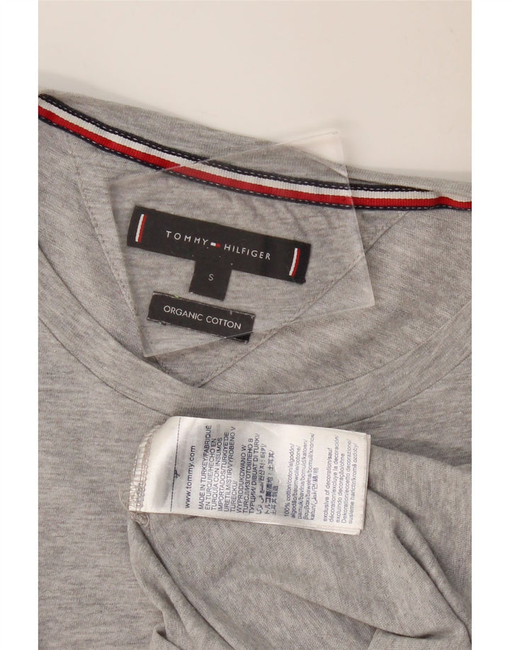 TOMMY HILFIGER T-Shirt Graphique Homme Petit Gris Colorblock Coton