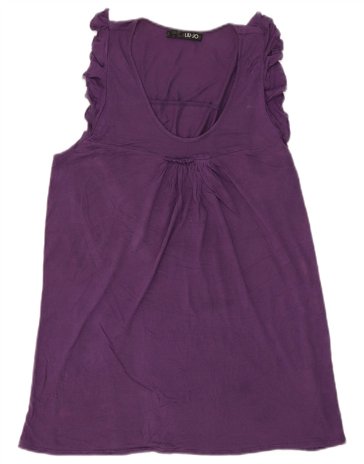 Liu Jo Femme Blouse Sans Manches Top IT 44 Moyen Violet Modal