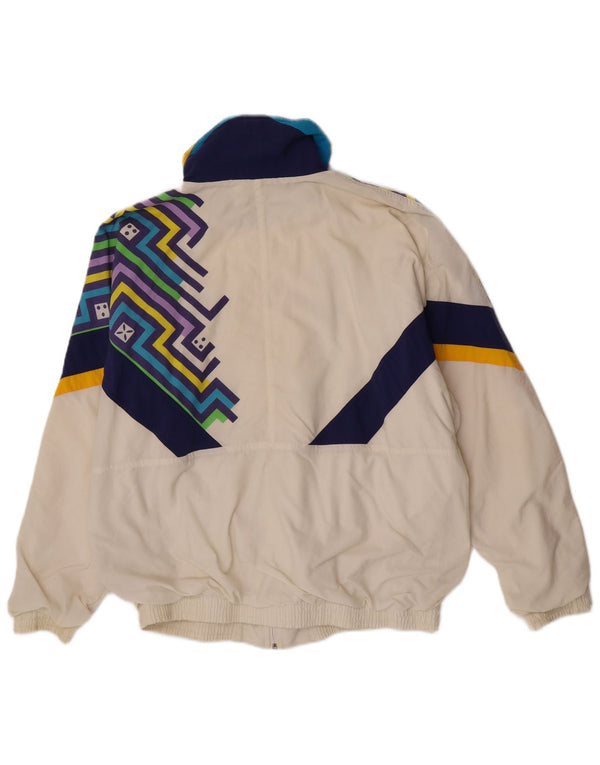 Lotto Veste de Survêtement Graphique pour Homme Large Blanc Cassé Géométrique Rétro