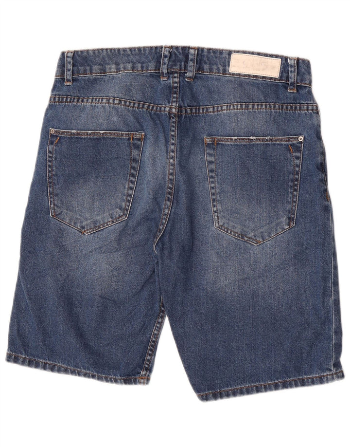 Zara Short en jean pour homme EU 42 Large W32 Bleu Coton