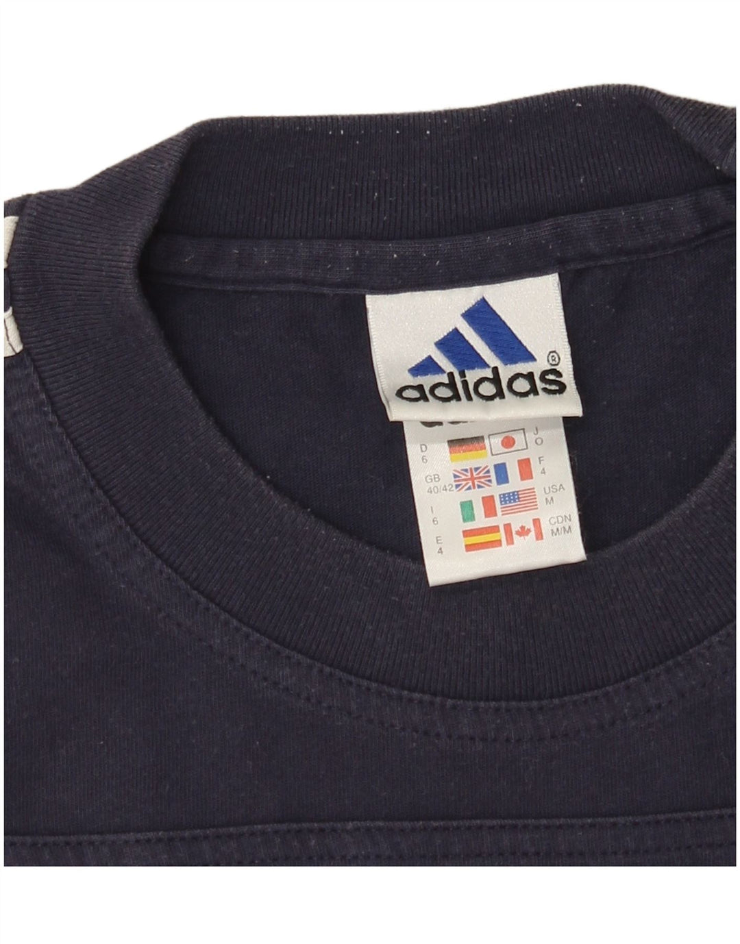 Adidas T-Shirt Homme Top UK 40/42 Moyen Multicolore Colourblock Coton