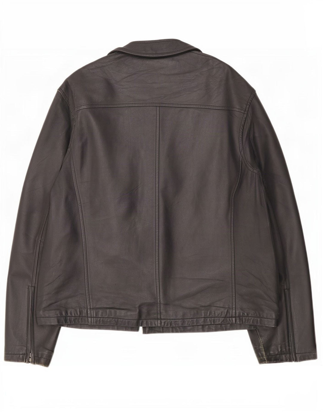 veste en cuir homme vintage UK 44 2XL Noir