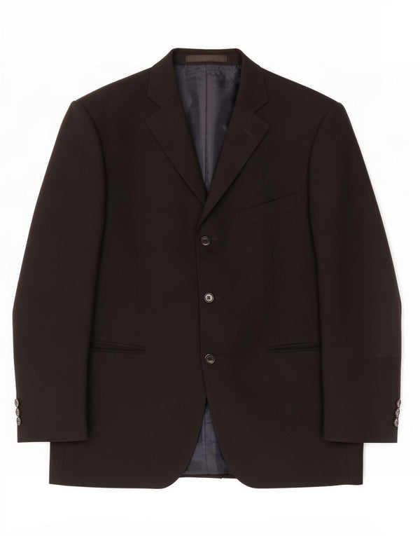 Marks & Spencer Veste blazer à 3 boutons pour homme UK 40 Noir moyen Polyester