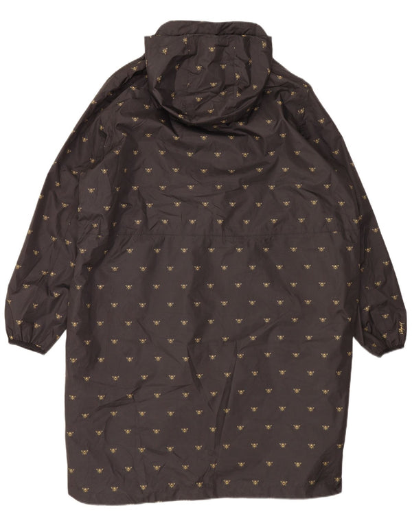 Joules Manteau imperméable à capuche pour femme UK 20 2XL Noir Polyester