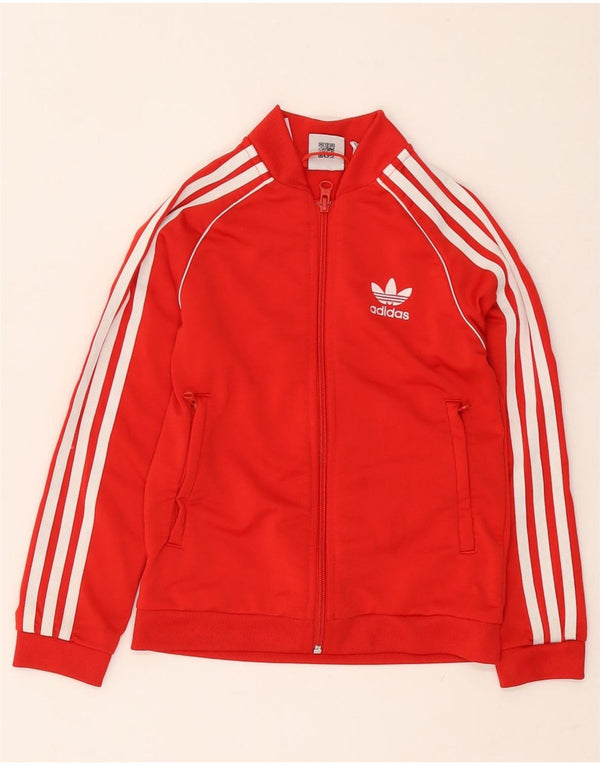 Veste de survêtement Adidas Fille 7-8 ans Rouge Polyester