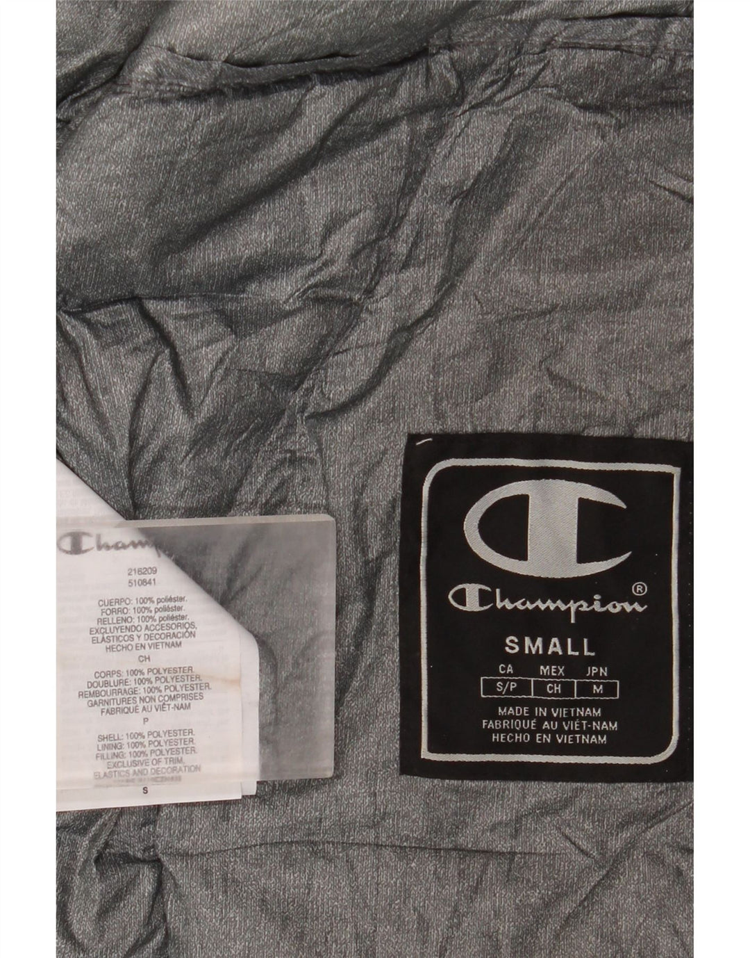 Champion Gilet rembourré à capuche pour homme UK 36 Petit Noir Polyester