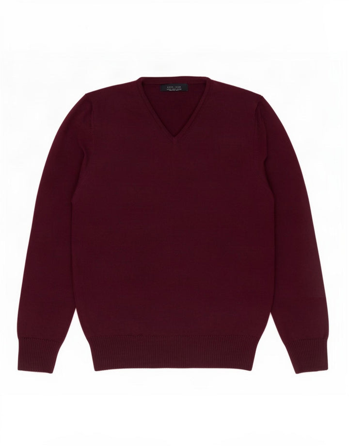 Zara Pull Col V Homme Violet Moyen