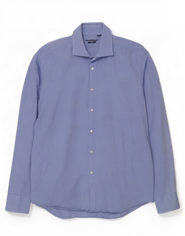 Hugo Boss Chemise Regular Fit Homme Taille 43 17 XL Bleu Coton