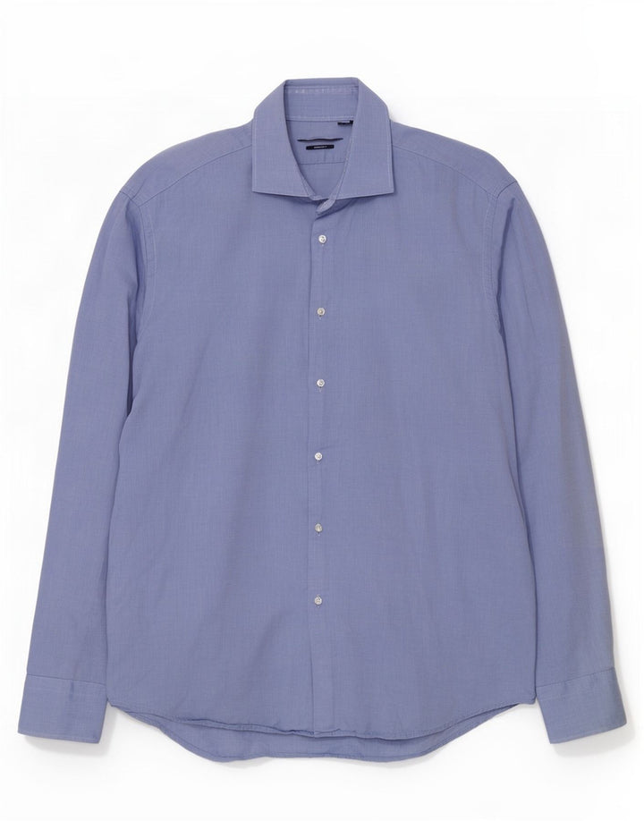 Hugo Boss Chemise Regular Fit Homme Taille 43 17 XL Bleu Coton