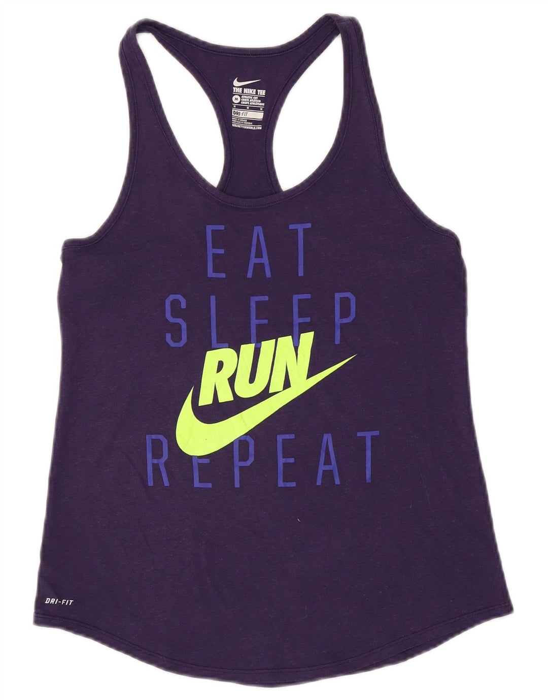 Nike Dri Fit Graphic Débardeur pour femme UK 12 Violet moyen