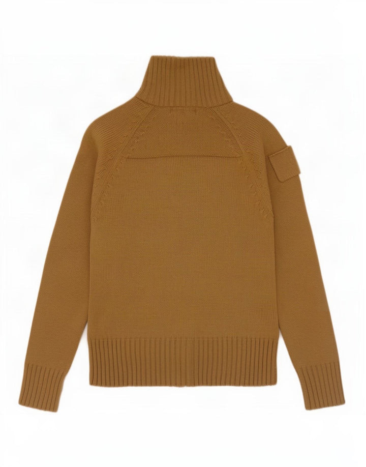 Zara Cardigan Femme Pull UK 12 Acrylique Kaki Moyen