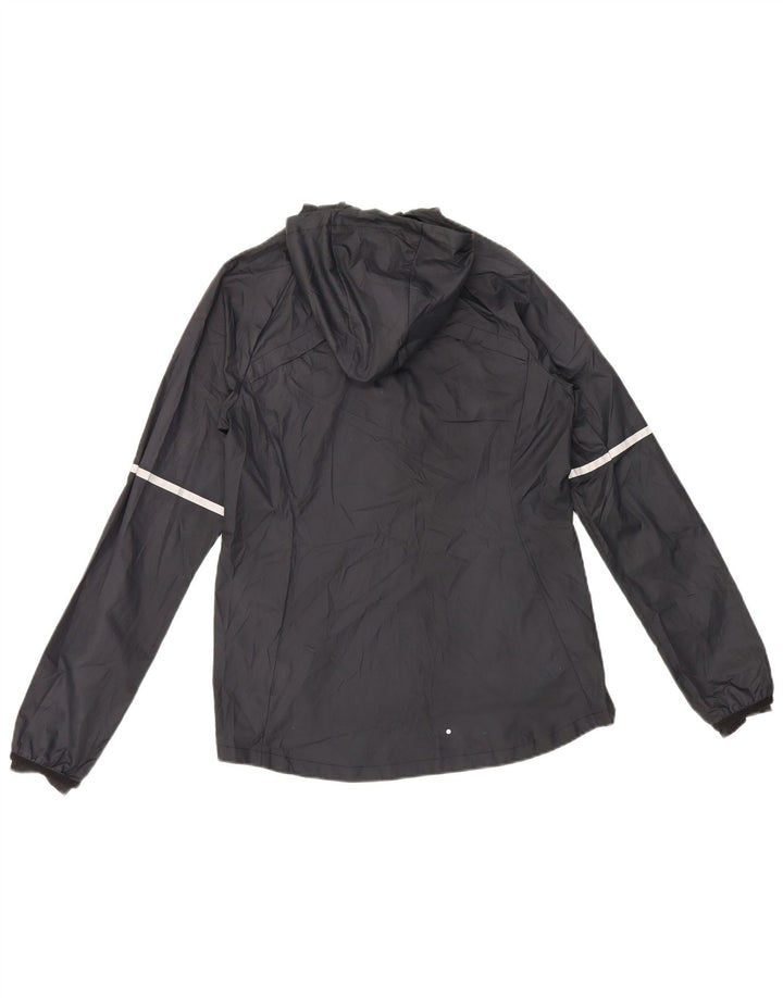 Veste de pluie à capuche Nike pour femme UK 12 Polyester noir moyen