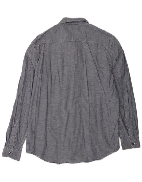 TIMBERLAND Mens Slim Fit Shirt XL Grey Cotton