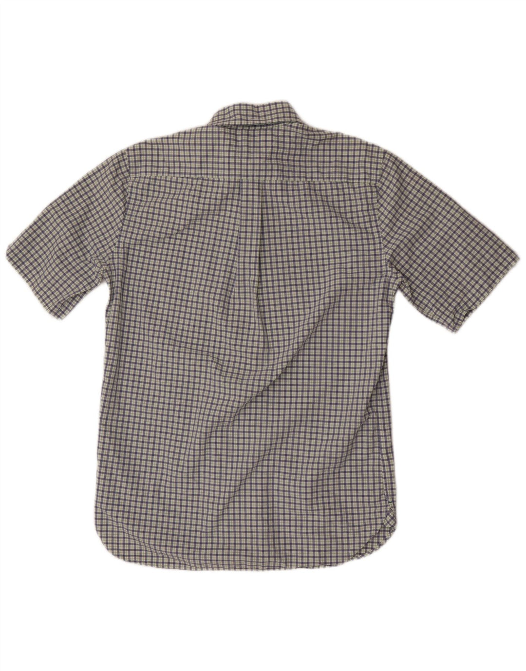 Tommy Hilfiger Chemise à manches courtes pour homme en coton à petits carreaux bleus