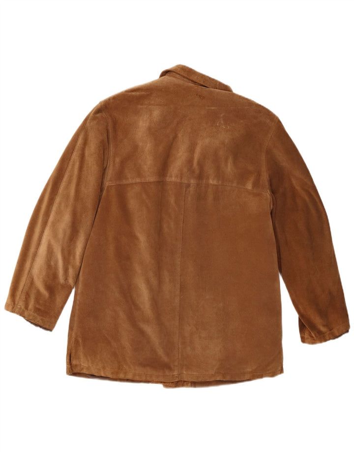 Veste en daim femme vintage IT 42 Cuir marron moyen