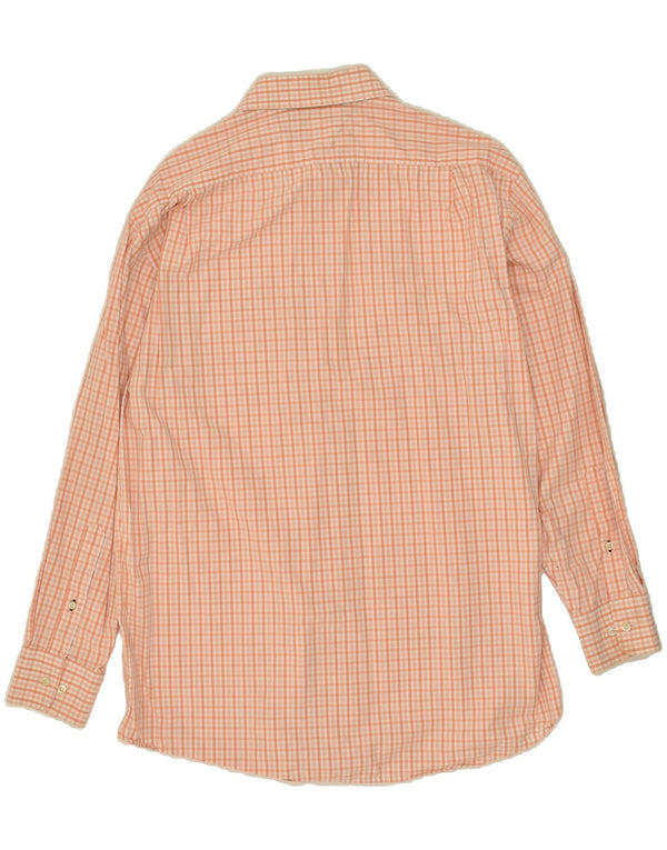 TOMMY HILFIGER Mens Regular Fit Shirt Size 15 1/2 Medium Orange Check