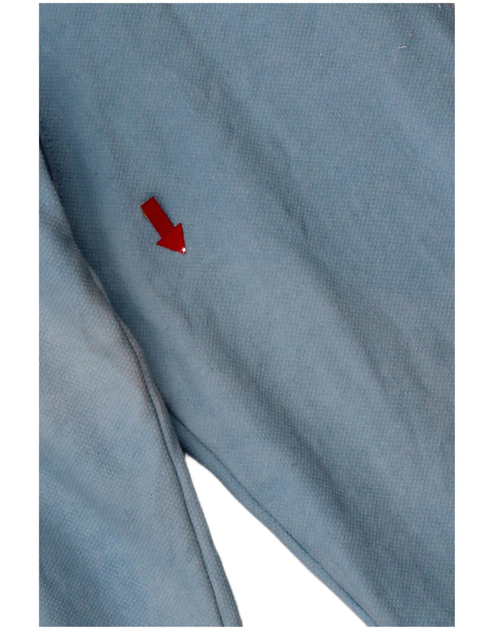 Crew Clothing Sweat-shirt à col zippé pour homme en coton bleu moyen