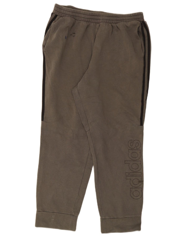 Adidas Pantalon de survêtement graphique pour homme en coton vert Taille L