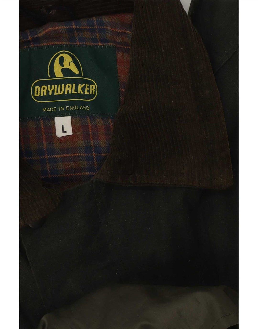 Veste en coton ciré homme vintage UK 40 Grand Vert