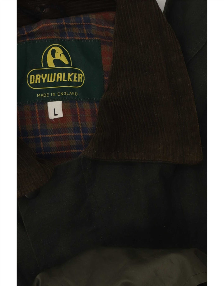 Veste en coton ciré homme vintage UK 40 Grand Vert