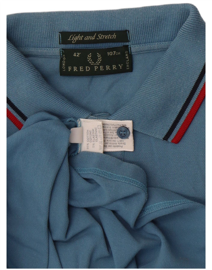 Fred Perry Polo Léger et Stretch Homme Bleu Moyen Coton