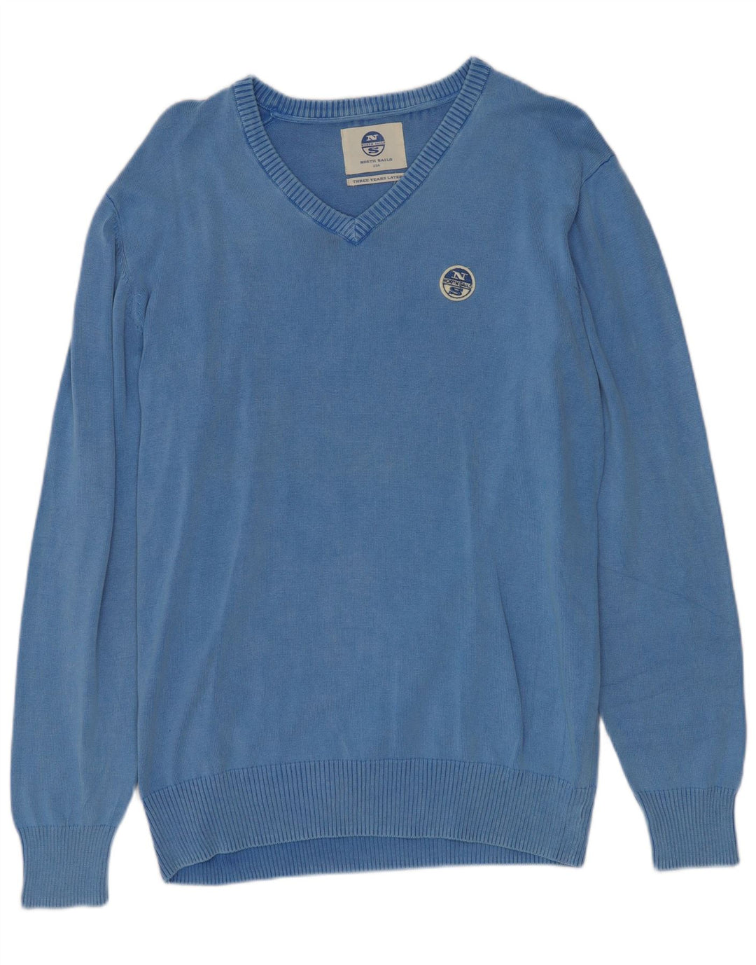 North Sails Pull col V Homme XL Bleu Coton
