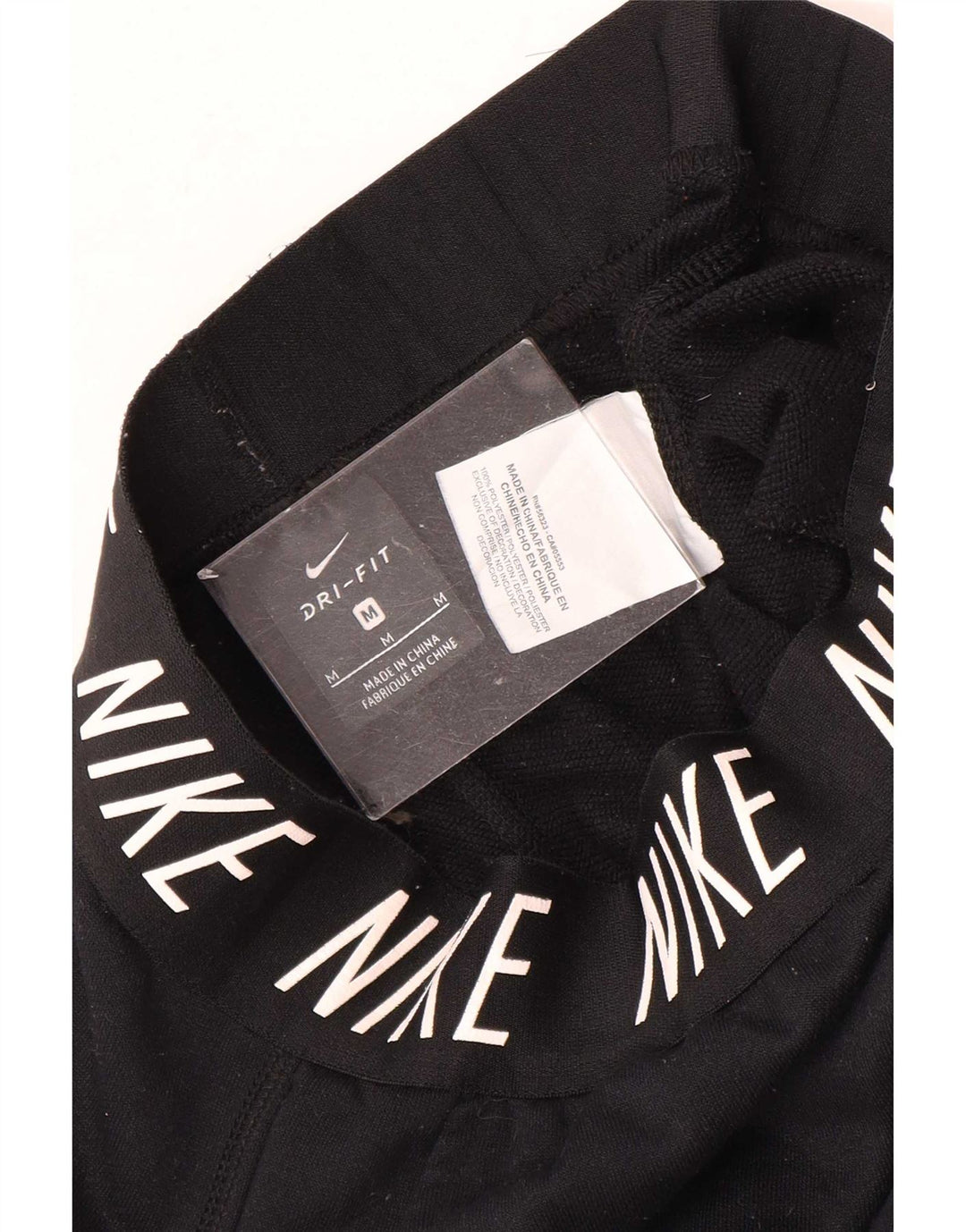 Nike Pantalon de survêtement graphique pour femme UK 12 Noir moyen Polyester
