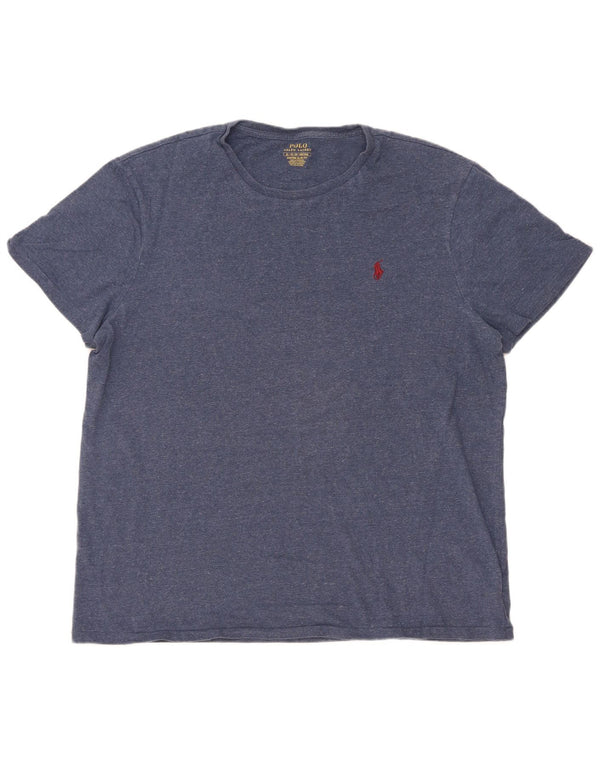 Polo Ralph Lauren T-shirt ajusté personnalisé pour hommes, haut XL en coton bleu