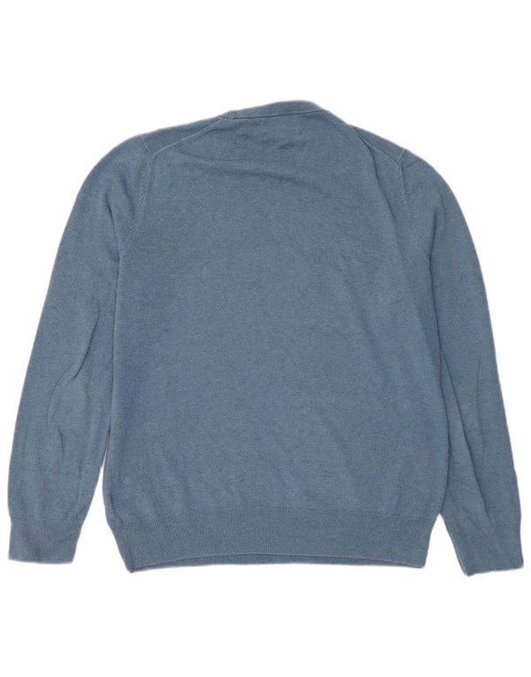 Marks & Spencer Pull Col Rond Homme Bleu Moyen Coton