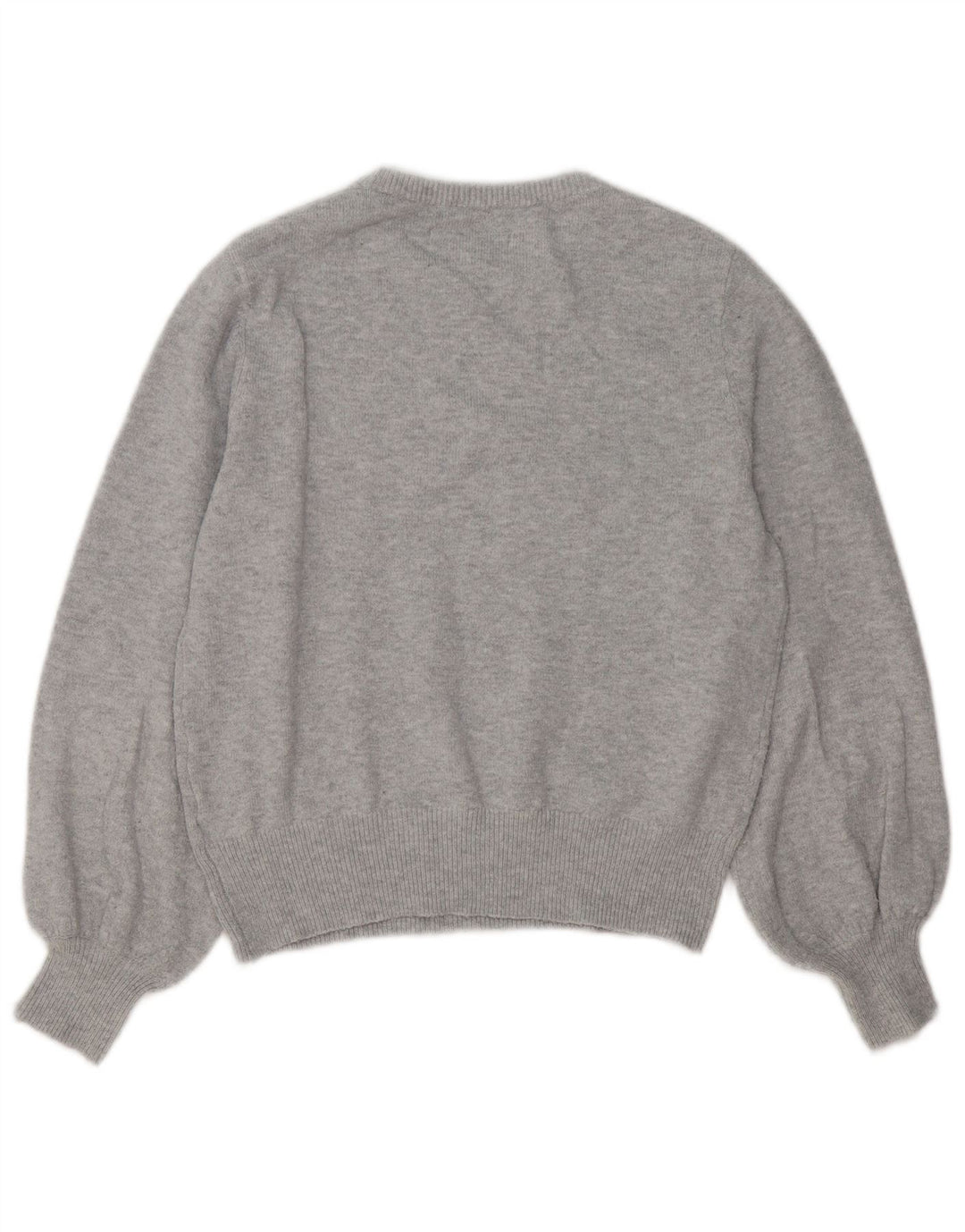 JACK WILLS Pull surdimensionné à col rond pour femme UK 8 Petit Gris
