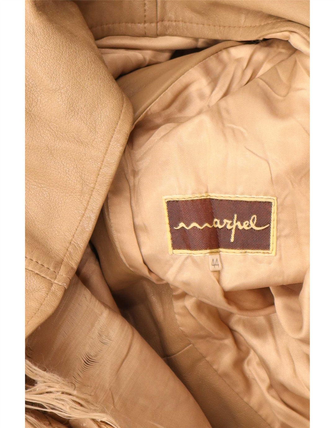 Marpel Veste en Cuir Femme IT 44 Marron Moyen