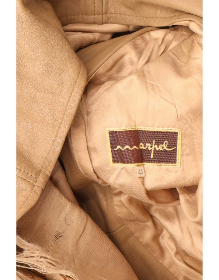 Marpel Veste en Cuir Femme IT 44 Marron Moyen