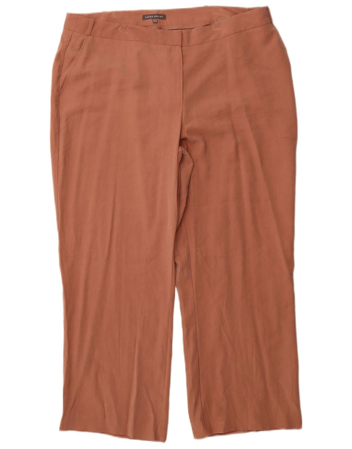 LAURA ASHLEY Pantalon Chino Droit Femme UK 18 XL W38 L27 Rose