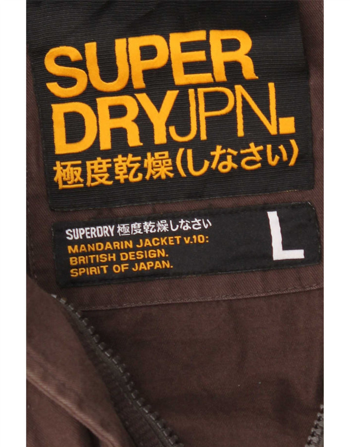 Superdry Veste utilitaire pour hommes UK 40 Large Marron